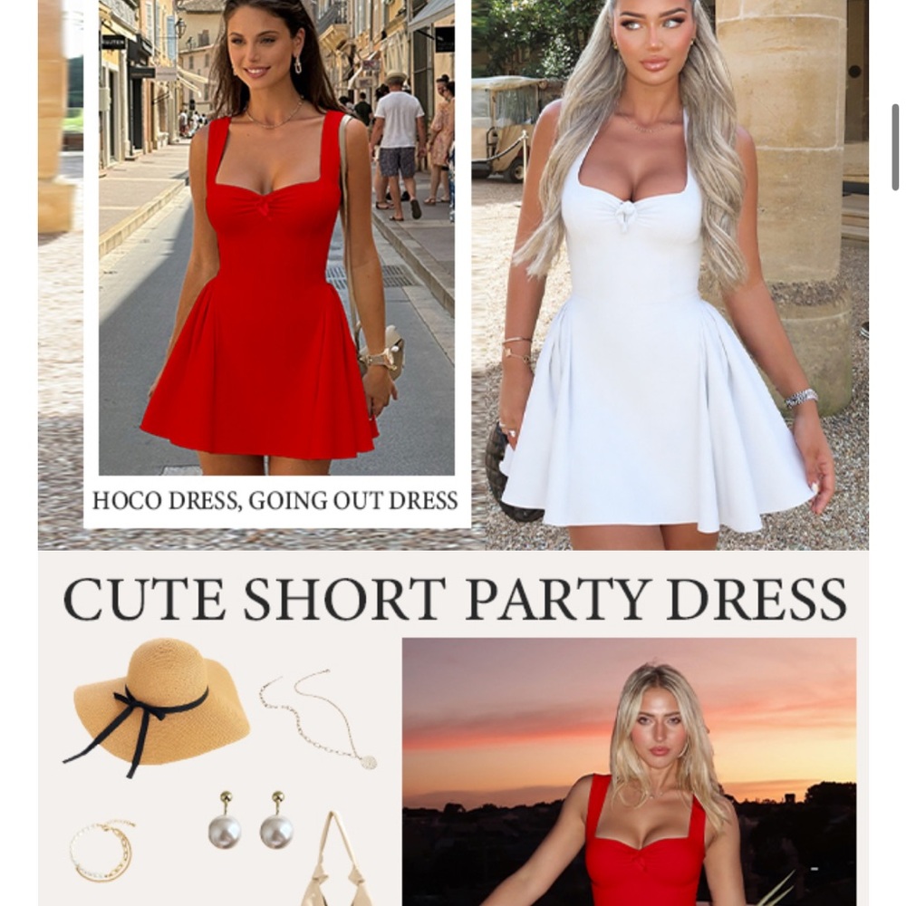 Red square or sweetheart neck corset cocktail dress  ruched